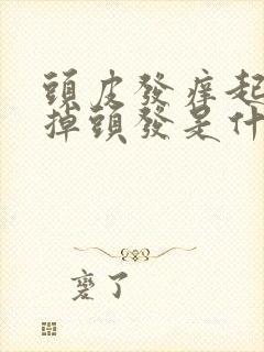 头皮发痒起疙瘩掉头发是什么原因封面