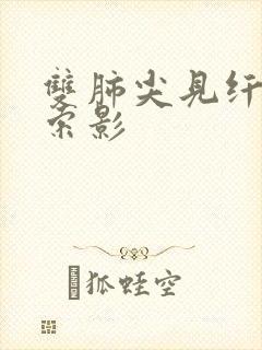 双肺尖见纤维条索影