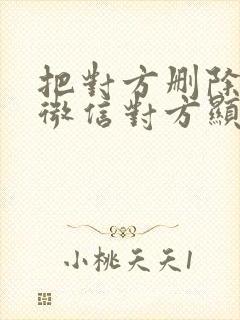 把对方删除拉黑微信对方显示什么