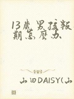 13岁男孩叛逆期怎么办