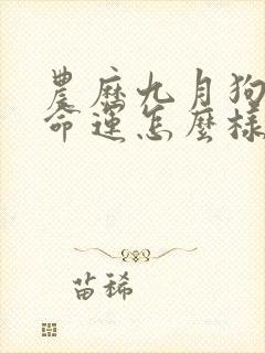 农历九月狗女的命运怎么样封面