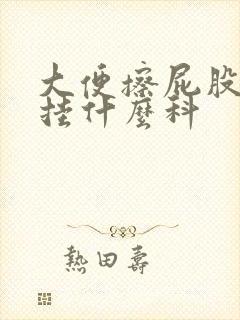 大便擦屁股有血挂什么科封面