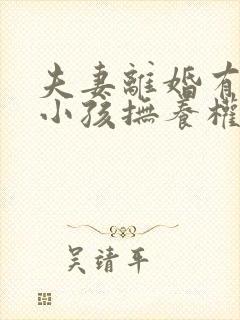 夫妻离婚有两个小孩抚养权怎么判