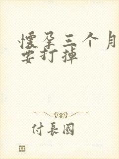 怀孕三个月不想要打掉封面