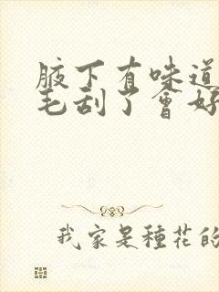 腋下有味道把腋毛刮了会好一些吗