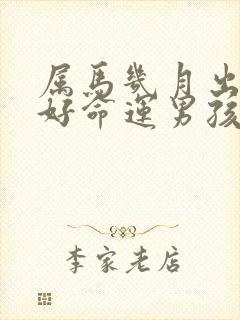 属马几月出生最好命运男孩