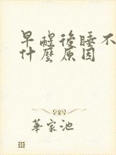 早醒后睡不着是什么原因