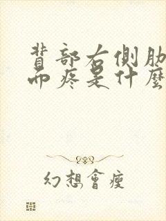 背部右侧肋骨里面疼是什么原因