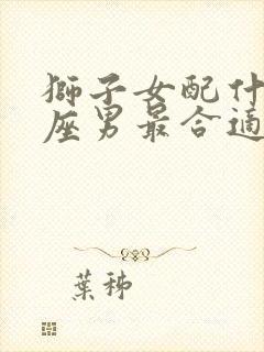 狮子女配什么星座男最合适