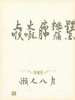 上火扁桃体发炎喉咙肿痛怎么办