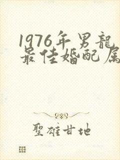 1976年男龙最佳婚配属相