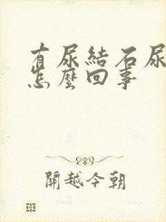 有尿结石尿血是怎么回事封面