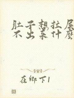 肚子想拉屎又拉不出来什么原因