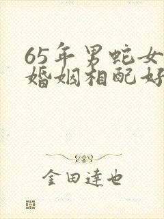 65年男蛇女蛇婚姻相配好吗