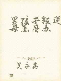 男孩子叛逆打父母怎么办