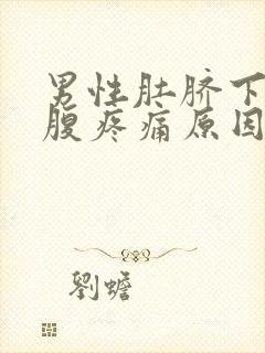 男性肚脐下方小腹疼痛原因封面