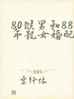 80猴男和88年龙女婚配怎么样?