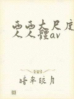 西西大尺度美軳人人体av封面
