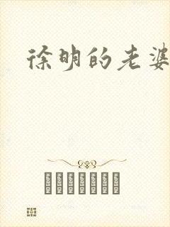 徐明的老婆是谁