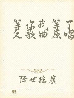 等你我等了那么久歌曲原唱对唱封面