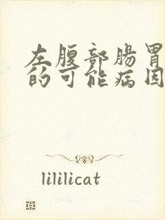 左腹部肠胃疼痛的可能病因