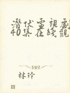 潜伏电视剧全集40集在线观看免费