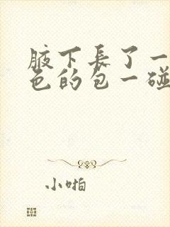 腋下长了一个红色的包一碰就疼