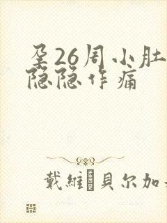 孕26周小肚子隐隐作痛封面