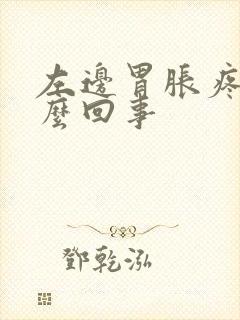 左边胃胀疼是怎么回事封面