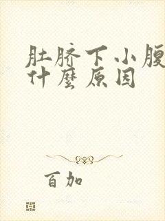 肚脐下小腹疼痛什么原因