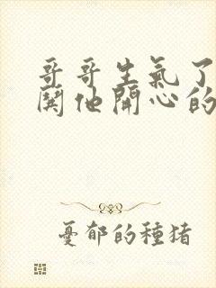 哥哥生气了怎么哄他开心的句子