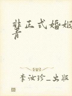 非正式婚姻雾里青