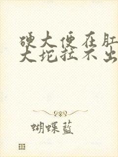 硬大便在肛门一大坨拉不出来怎么办