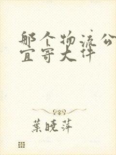 那个物流公司便宜寄大件