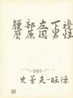 腹部左下边痛什么原因男性封面