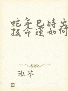 蛇年巳时出生男孩命运如何封面