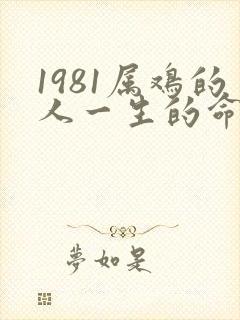 1981属鸡的人一生的命运是怎么样的