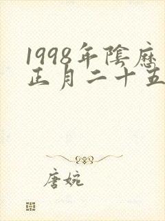 1998年阴历正月二十五的命运封面