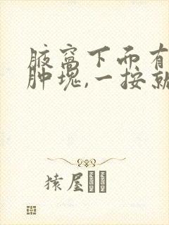 腋窝下面有个小肿块,一按就有点痛