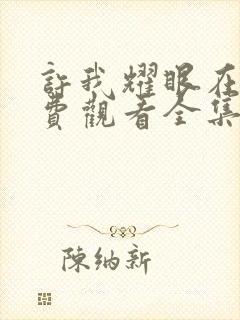 许我耀眼在线免费观看全集