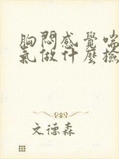 胸闷感觉喘不上气做什么检查