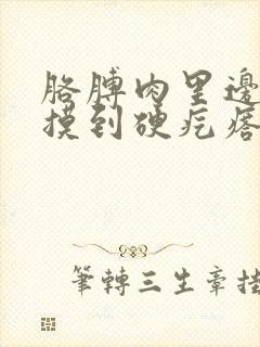 胳膊肉里边可以摸到硬疙瘩是什么