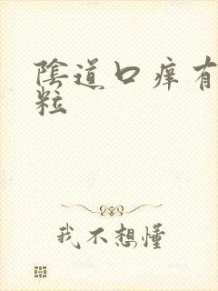 阴道口痒有小肉粒