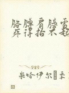 胳膊肩膀处突然疼得抬不起来封面