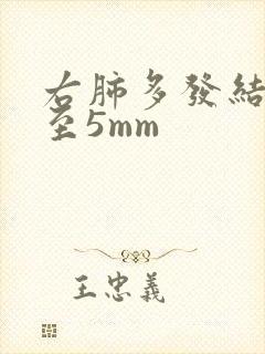 右肺多发结节3至5mm