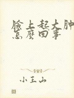 脸上起大肿疙瘩怎么回事封面