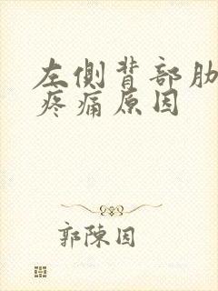 左侧背部肋骨处疼痛原因