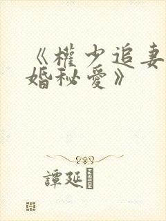 《权少追妻,盛婚秘爱》