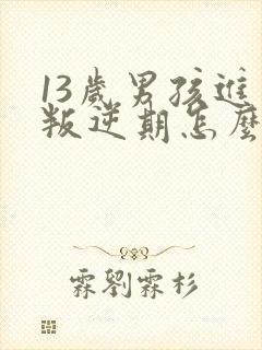 13岁男孩进入叛逆期怎么办