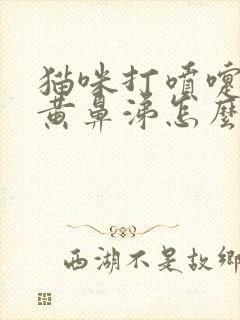 猫咪打喷嚏喷出黄鼻涕怎么办